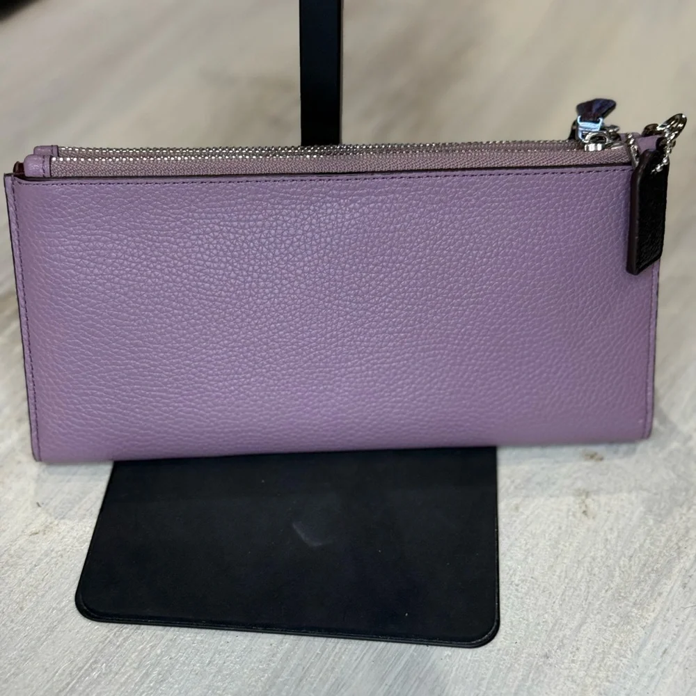 RARE Rexy, Skull, Bear Claw Coach Lilac Colorblock Leather Wristlet C1883-31262